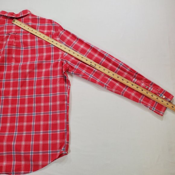 American Eagle Shirt Mens XL Salmon Plaid Seriously Soft Classic Fit Button Down - Picture 14 of 15